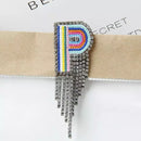 Initial Tassel Brooch