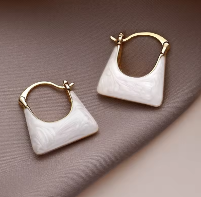 Enamel Handbag Earrings