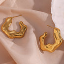Abstract Gold Hoops