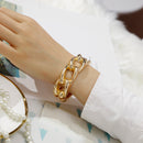 Hollow Cuff Bracelet - Gold