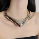 Chunky Metal Choker - Silver