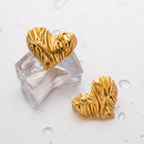 Engraved Heart Stud Earrings