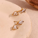 Zircon Hollow Earrings