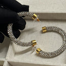 Rhinestone Bling Hoops