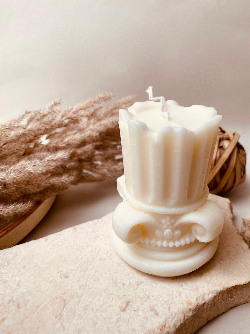 Roma Column Scented Candle - White