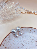Double Pearl Studs
