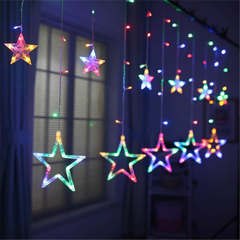 Star Curtain Lights - Multi-colour