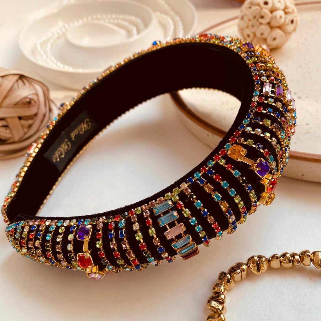 Multi-coloured Baroque Hair Band1