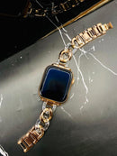 Clear Gold Resin Apple Watch Link Chain