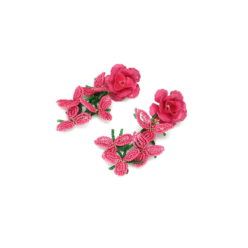 Floral Dream Beaded Earrings