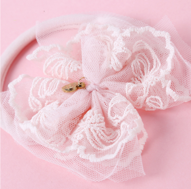 Pink Lace Headwrap Hair Band