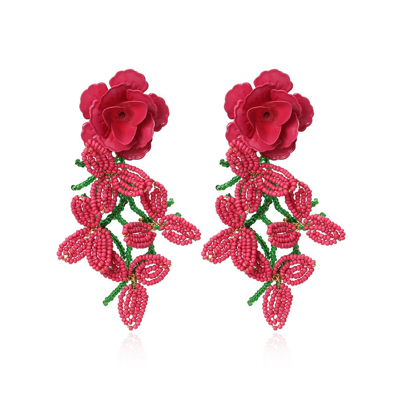 Floral Dream Beaded Earrings