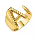 Gold Initial Ring