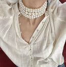 Multilayered Pearl Choker