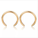 Crescent Gold Hoops