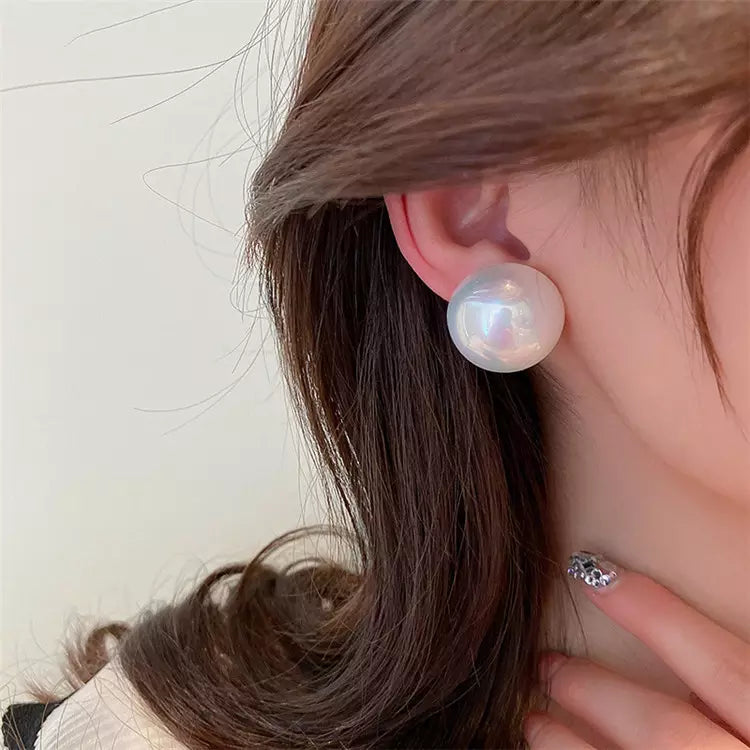 Exaggerated Pearl Studs