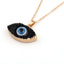Evil Eye Druzy Necklace