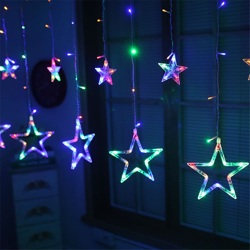 Star Curtain Lights - Multi-colour