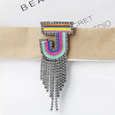 Initial Tassel Brooch