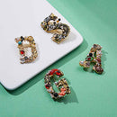 Embellished Initial Brooch - D