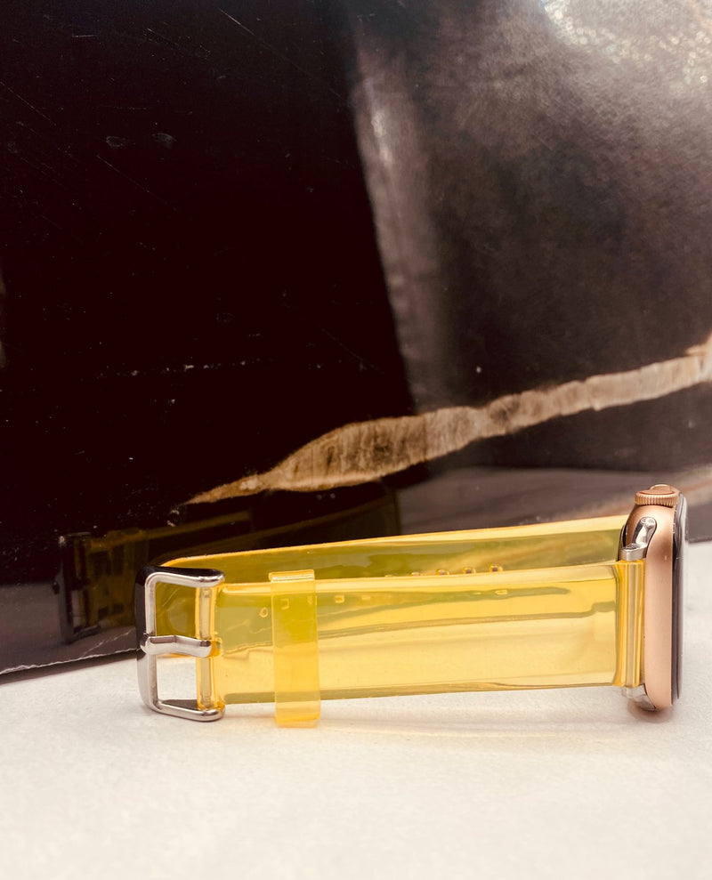 Clear Yellow Apple Watch Band