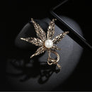 Gold Maple Leaf Brooch