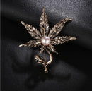 Gold Maple Leaf Brooch