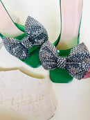 Rhinestone Bow Shoe Clip