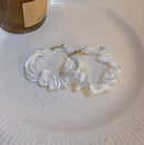 Korean Chiffon Hoops - White