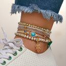 Beaded Evil Eye Anklet